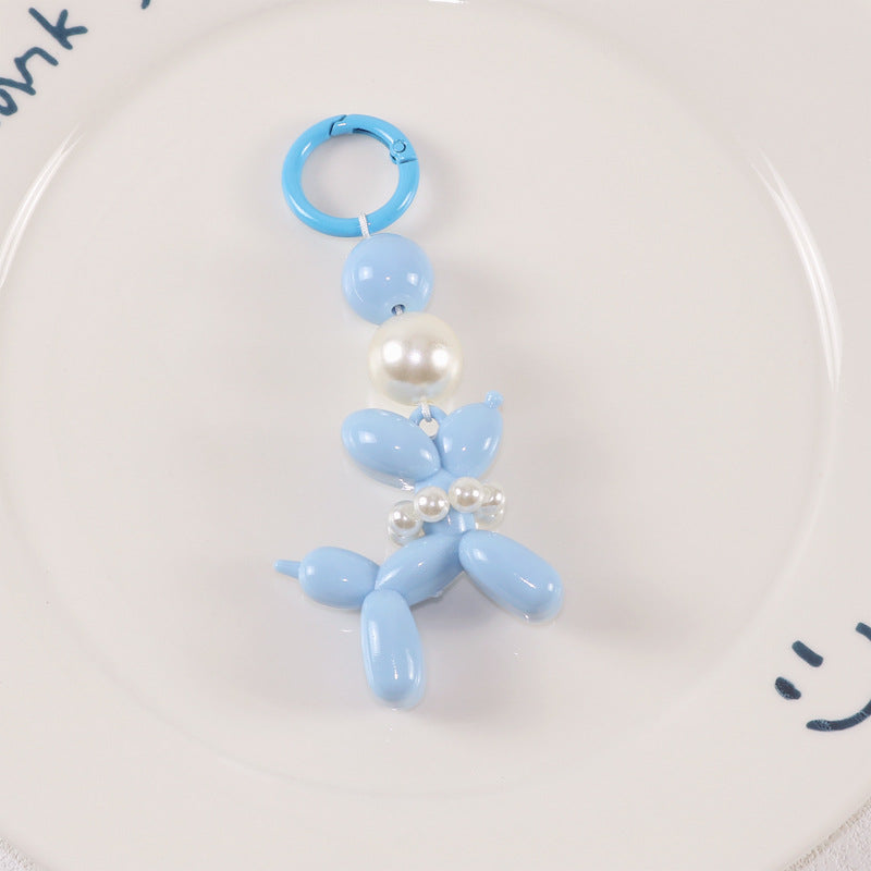 Wholesale Pearl 3D Doll Puppy Acrylic Keychain